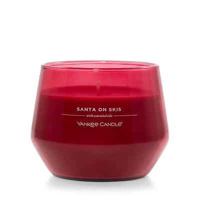 Santa On Skis Studio Candle