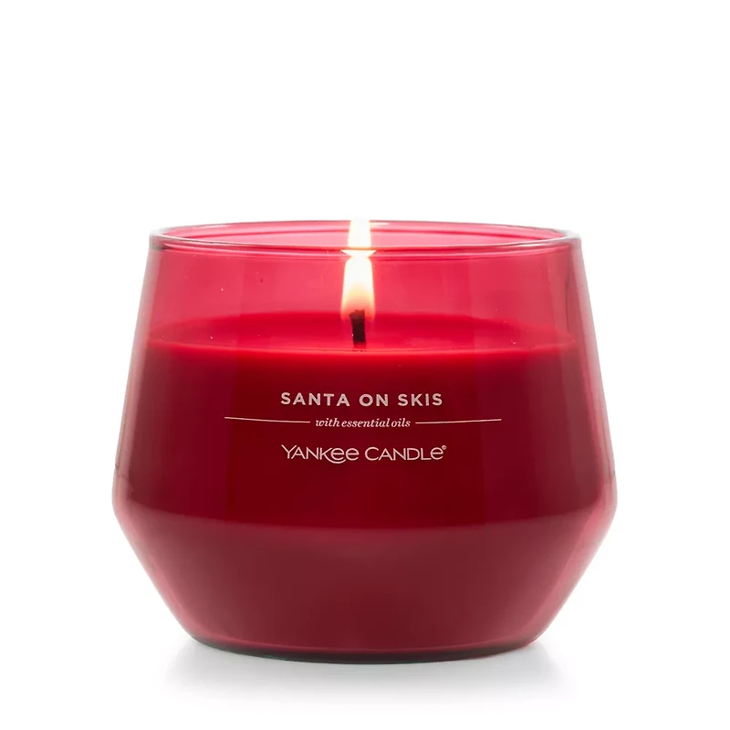 Santa On Skis Studio Candle