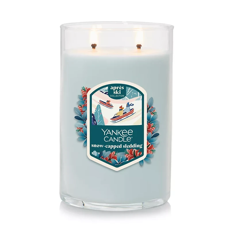 Snow-Capped Sledding Large Tumbler Candle