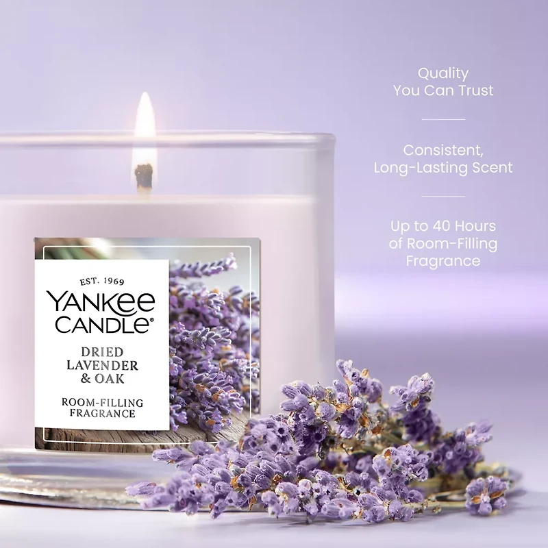 Dried Lavender & Oak Small Tumbler Candle