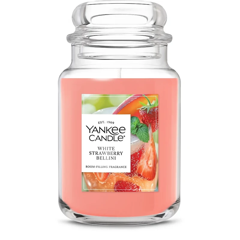 White Strawberry Bellini Original Large Jar Candle