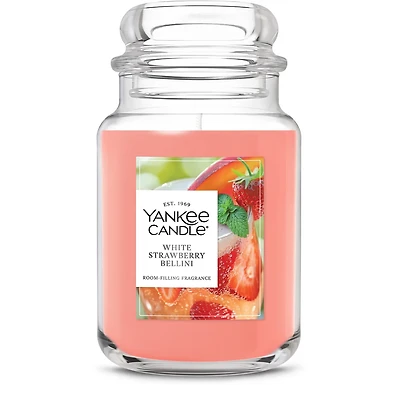 White Strawberry Bellini Original Large Jar Candle
