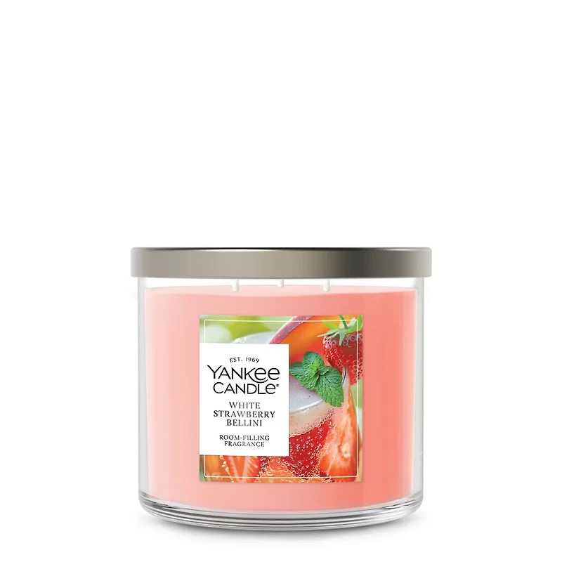 White Strawberry Bellini 3-Wick Candle