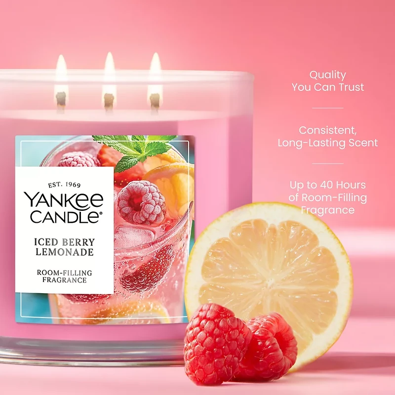 Iced Berry Lemonade 3-Wick Candle