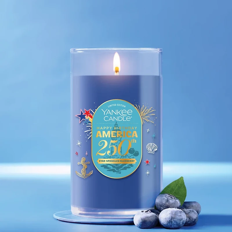 Star-Spangled Blueberry Medium Pillar Candle