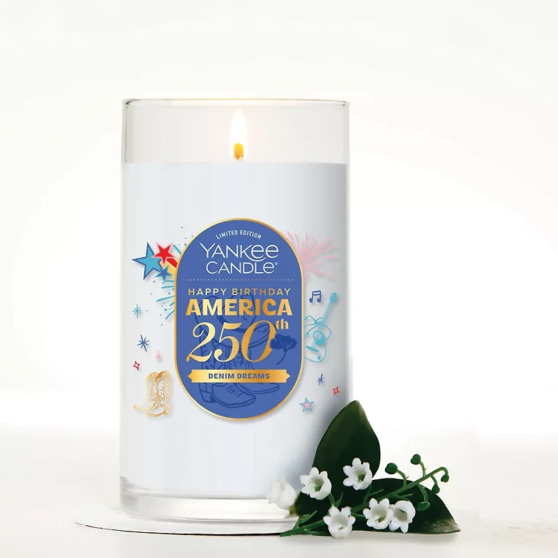 Denim Dreams Medium Pillar Candle