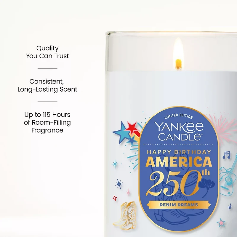 Denim Dreams Medium Pillar Candle