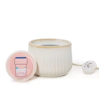 Ridged Ceramic Scenterpiece® MeltCup Warmer