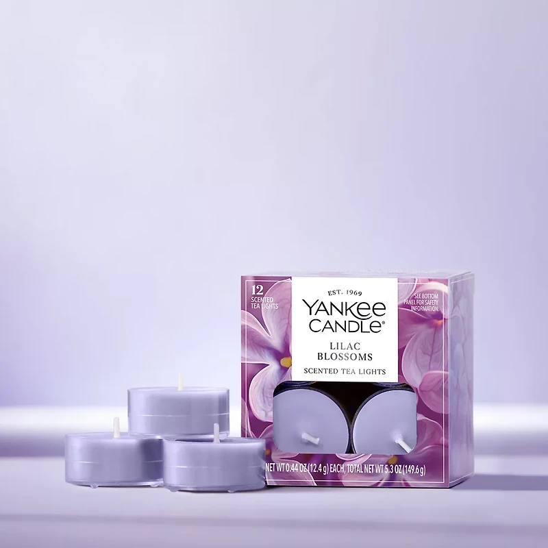Lilac Blossoms Scented Tea Light Candles