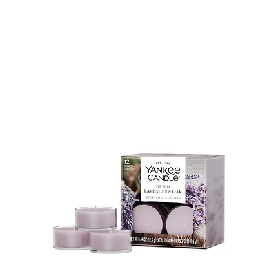 Dried Lavender & Oak Scented Tea Light Candles