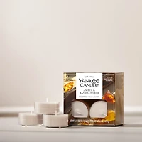 Amber & Sandalwood Scented Tea Light Candles