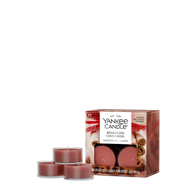 Sparkling Cinnamon Scented Tea Light Candles