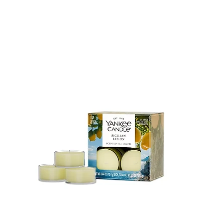 Sicilian Lemon Scented Tea Light Candles