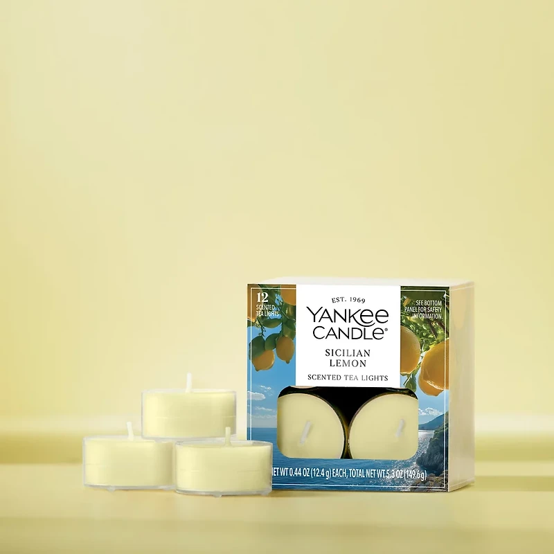 Sicilian Lemon Scented Tea Light Candles
