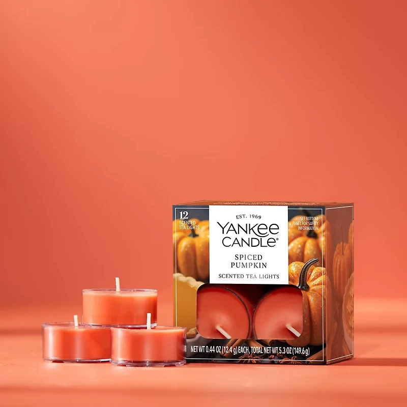 Spiced Pumpkin Scented Tea Light Candles
