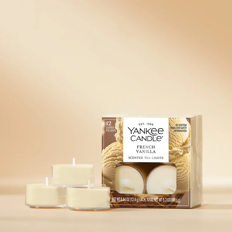 French Vanilla Scented Tea Light Candles