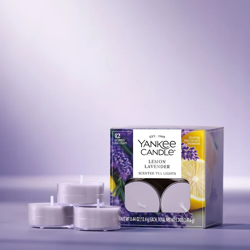 Lemon Lavender Scented Tea Light Candles