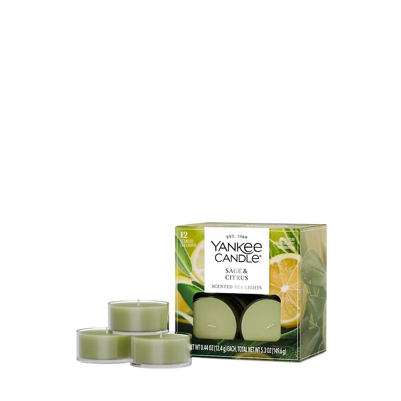 Sage & Citrus Scented Tea Light Candles