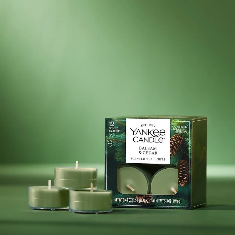 Balsam & Cedar Scented Tea Light Candles