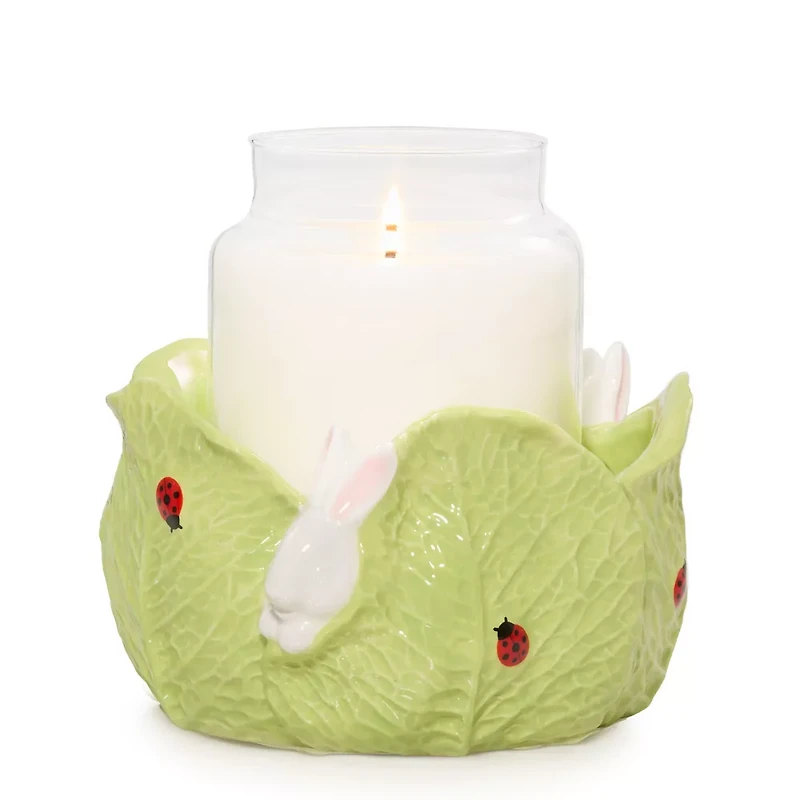 Ceramic Easter Bunny Jar Candle Holder