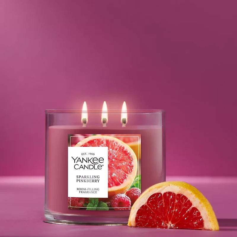 Sparkling Pinkberry 3-Wick Candle