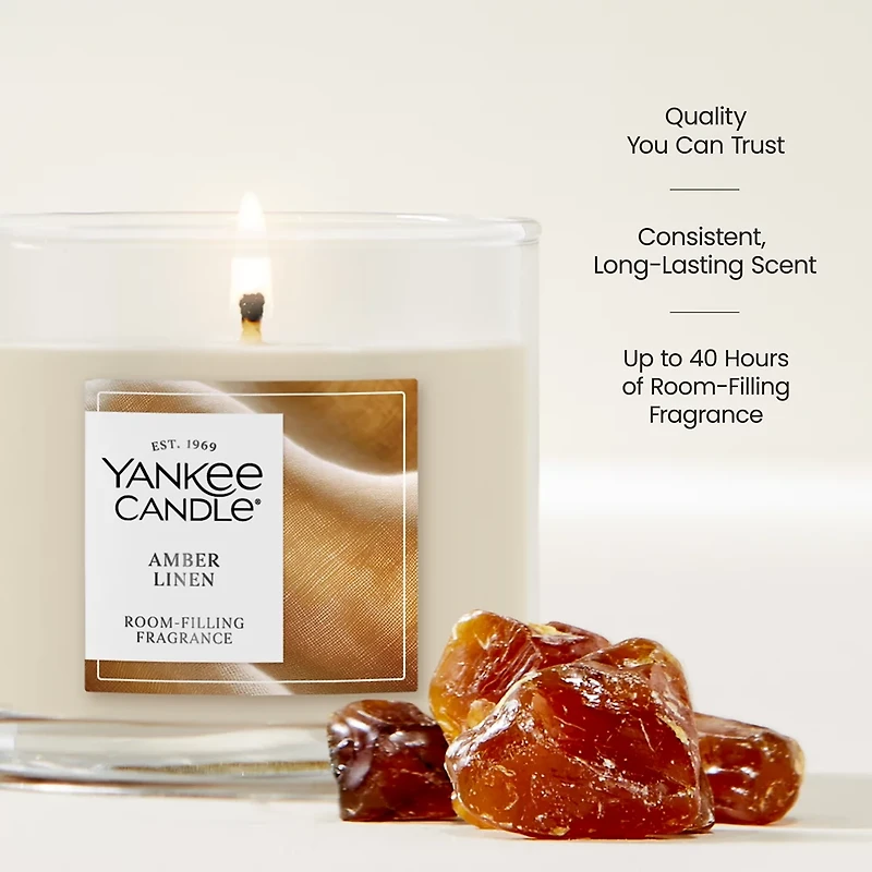 Amber Linen Small Tumbler Candle