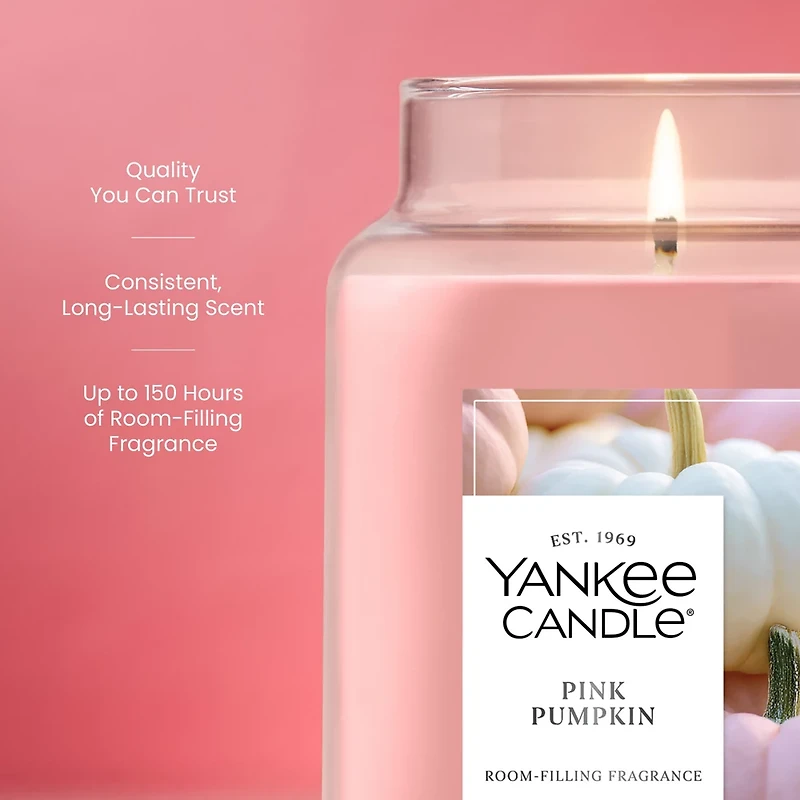 Pink Pumpkin Original Large Jar Candle