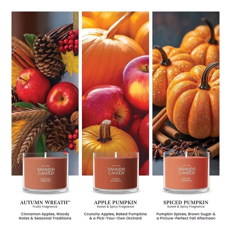 Pumpkin Season Minis Candle Gift Set Trio