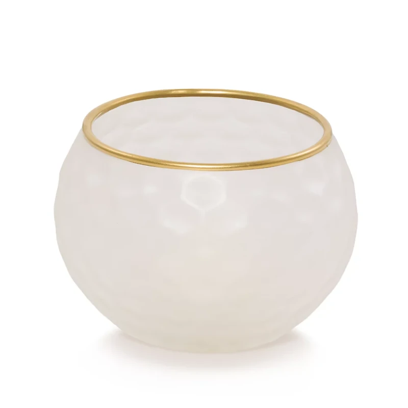 Frosted Honeycomb Tea Light Candle Holder