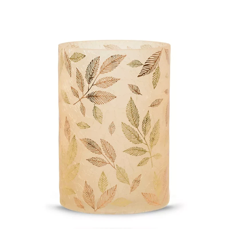 Frosted Gold Jar Candle Holder