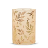 Frosted Gold Jar Candle Holder