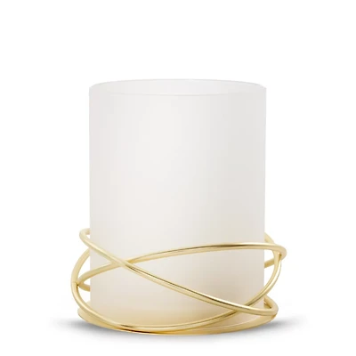 Golden Halo Jar Candle Holder
