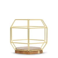 Caged Gold Jar Candle Holder