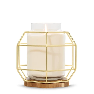 Caged Gold Jar Candle Holder