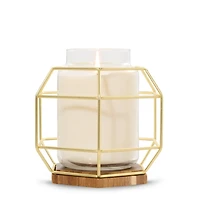 Caged Gold Jar Candle Holder