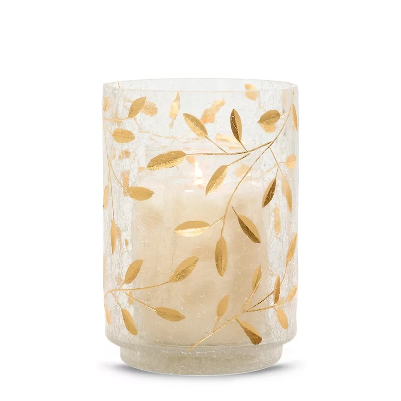 Gold Blossom Jar Candle Holder