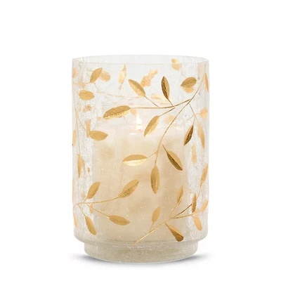 Gold Blossom Jar Candle Holder