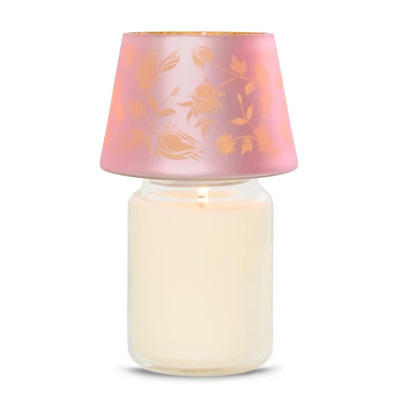 Roselle Etched Jar Candle Shade