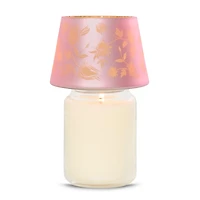 Roselle Etched Jar Candle Shade