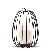 Caged Pumpkin Jar Candle Holder