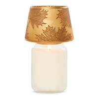 Crackle Leaves Jar Candle Shade