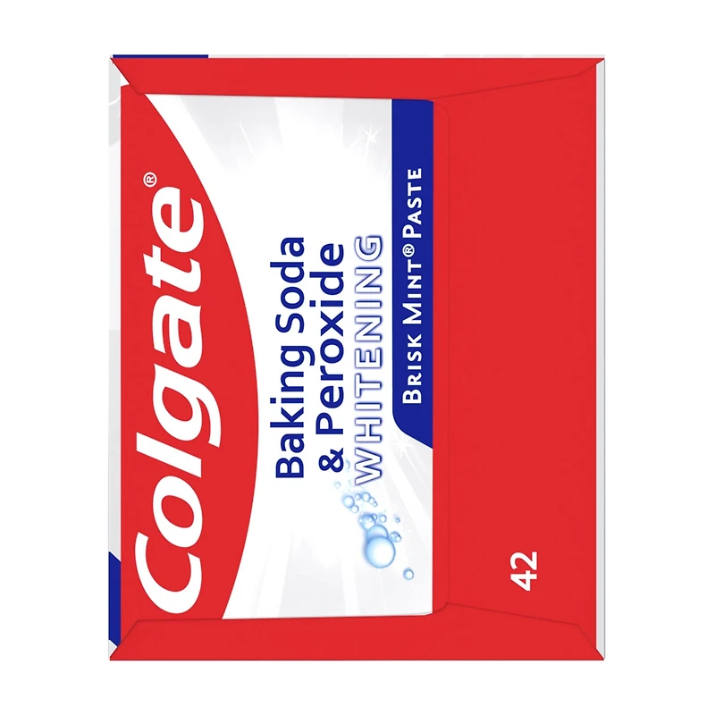 Colgate Baking Soda and Peroxide Whitening Toothpaste, Brisk Mint - 6 Ounce