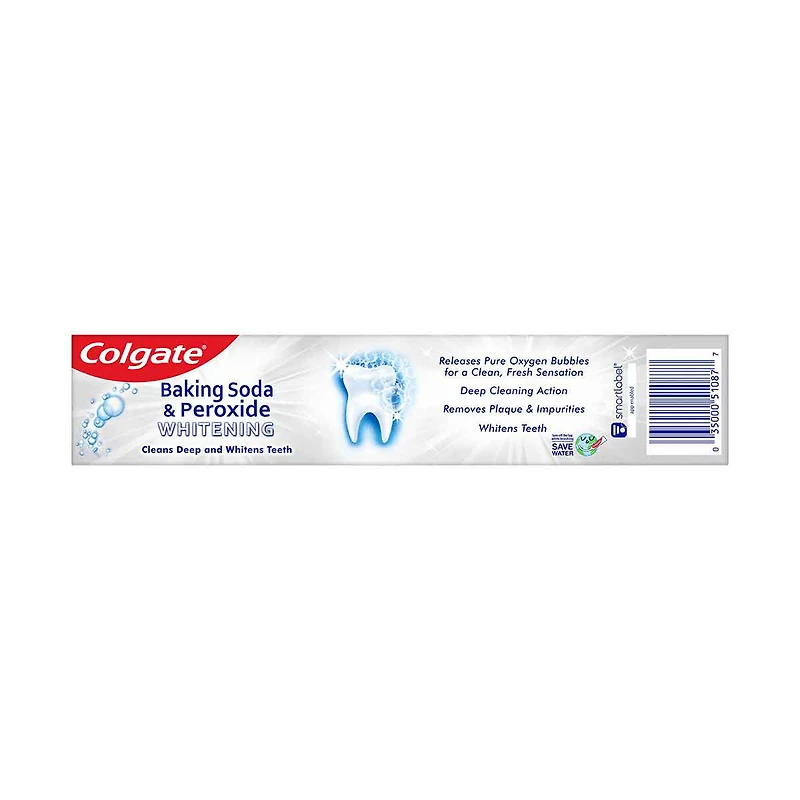 Colgate Baking Soda and Peroxide Whitening Toothpaste, Brisk Mint - 6 Ounce