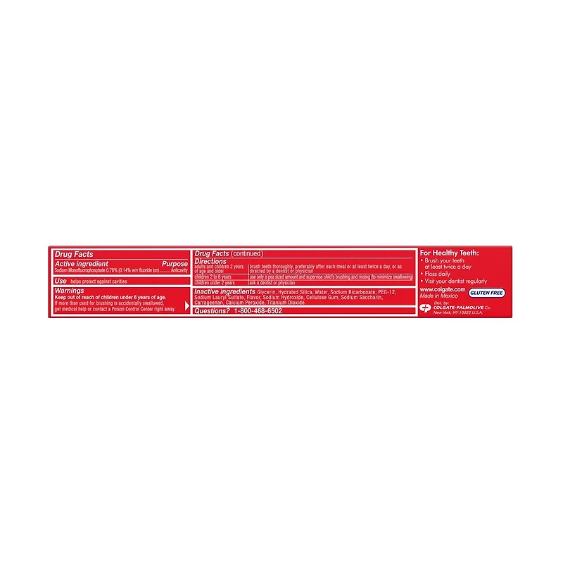 Colgate Baking Soda and Peroxide Whitening Toothpaste, Brisk Mint, 2.5oz.