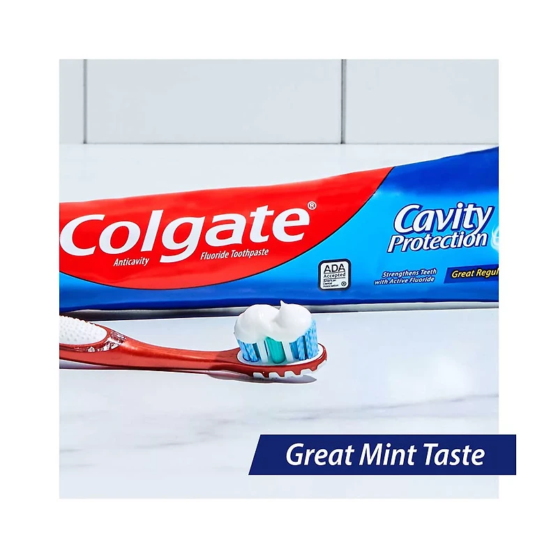 Colgate Cavity Protection Toothpaste with Fluoride, Great Regular Flavor - 6.0 O