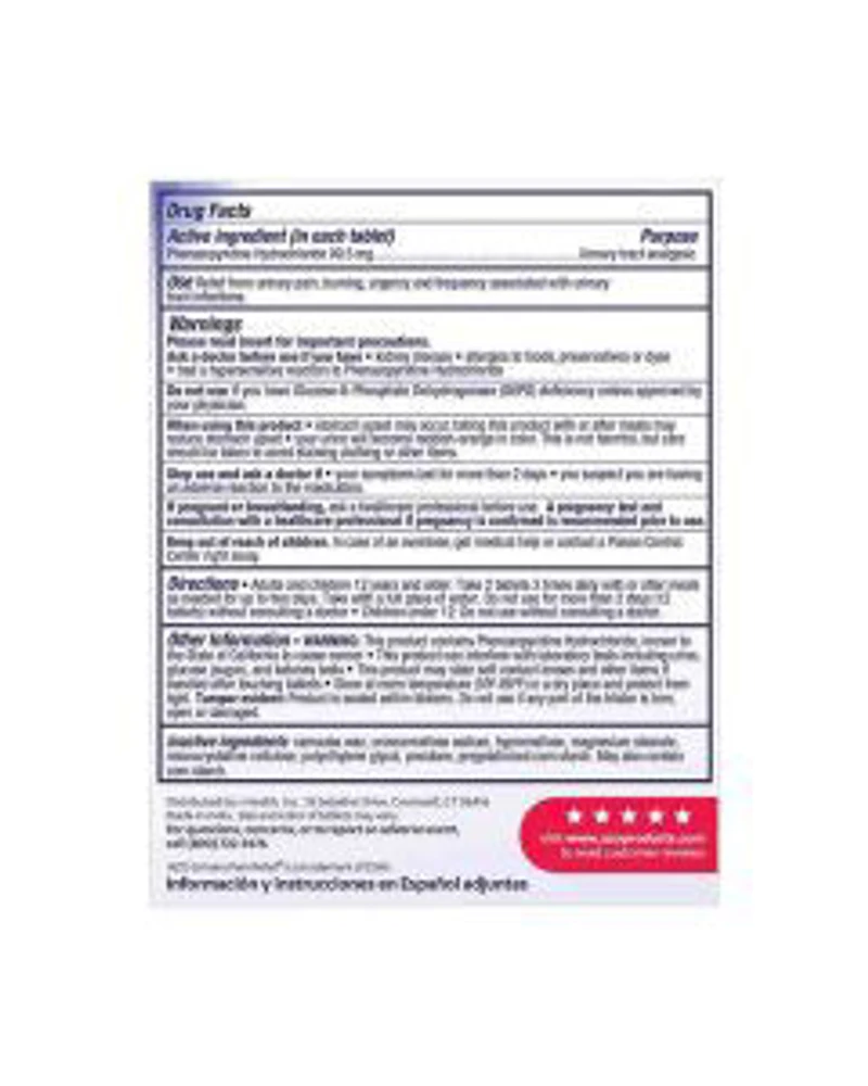 AZO Urinary Pain Relief Tablets, 12 ct