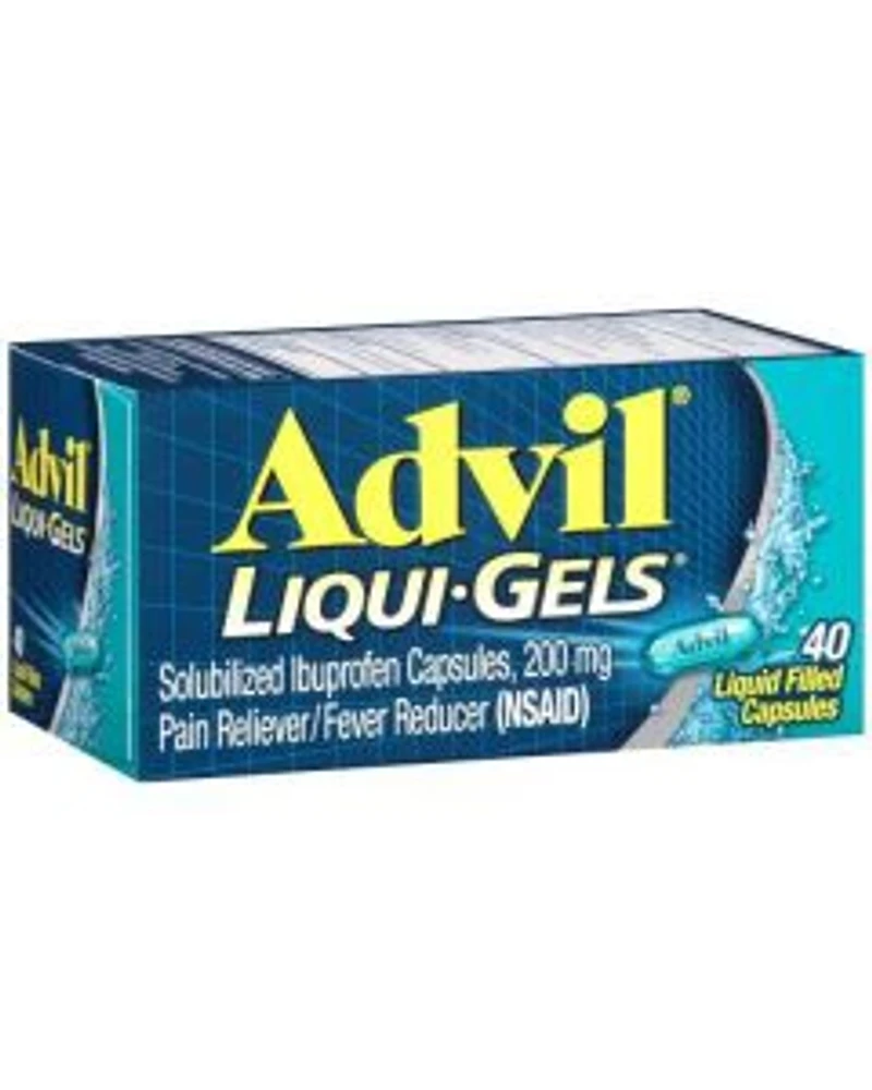 Advil Liqui-Gels Pain Reliever and Fever Reducer Capsules, 200 mg, 40 ct
