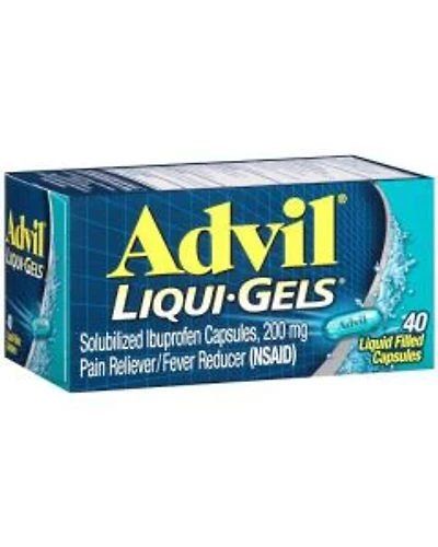 Advil Liqui-Gels Pain Reliever and Fever Reducer Capsules, 200 mg, 40 ct