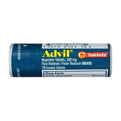 Advil Pain Reliever and Fever Reducer, Ibuprofen 200mg for Pain Relief - 10 Coat