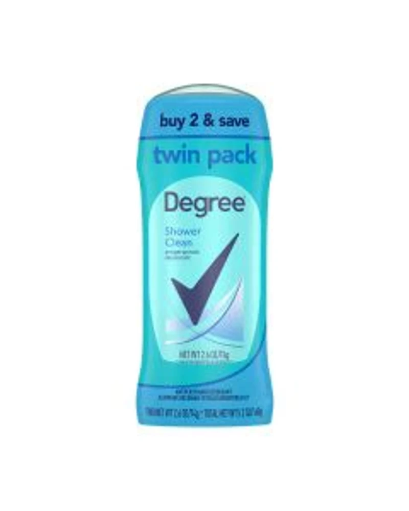 Degree Antiperspirant Deodorant Shower Clean Stick for Women, 2.6 oz, 2 ct